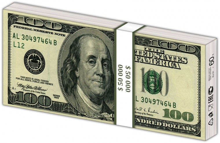 Бенджамин Франклин на 100 долларах арт