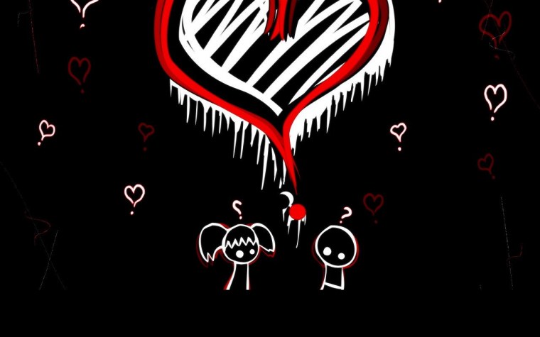Разбитое сердце черно красные обои