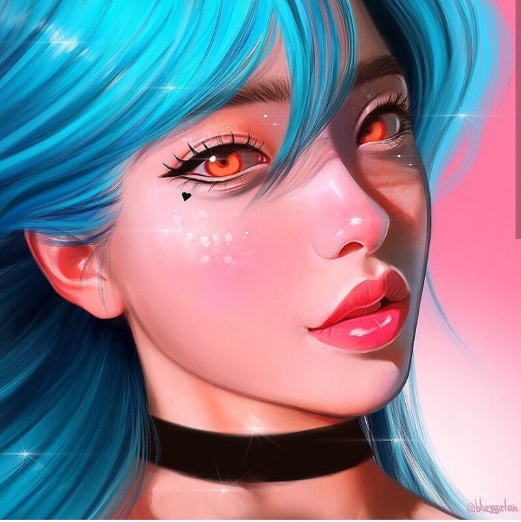 Девушка с желтыми глазами арт