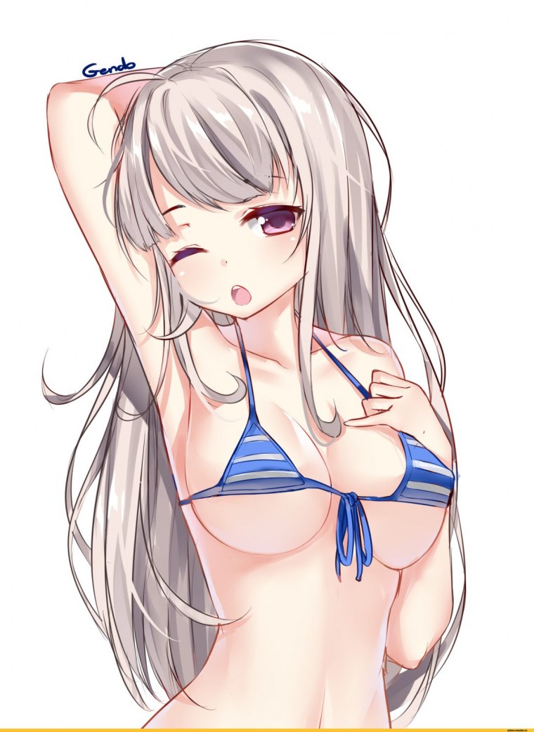 Аниме тян полураздетые