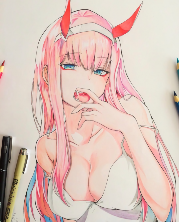 Zero two аниме ахегао