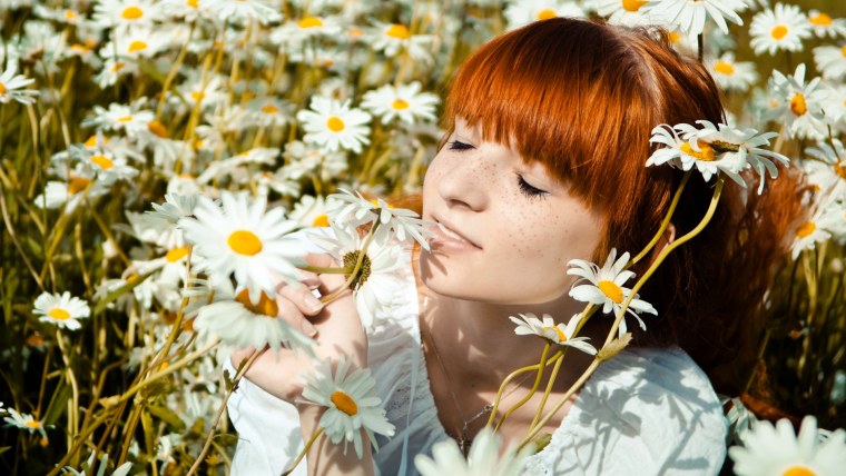 Девушка с ромашками Эстетика