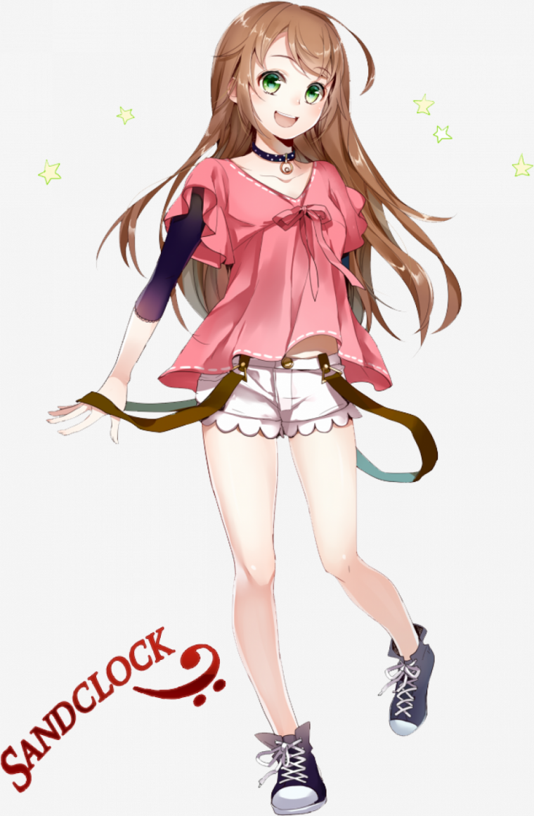 Анимешная девушка в полный рост