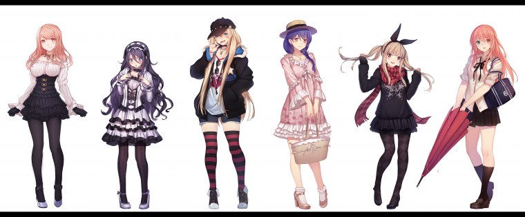 Красивые аниме персонажи в полный рост