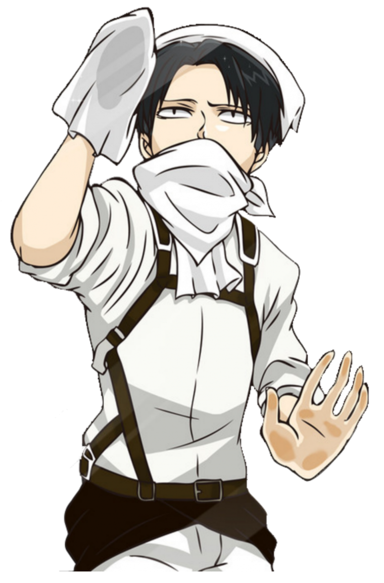 Леви протирает экран