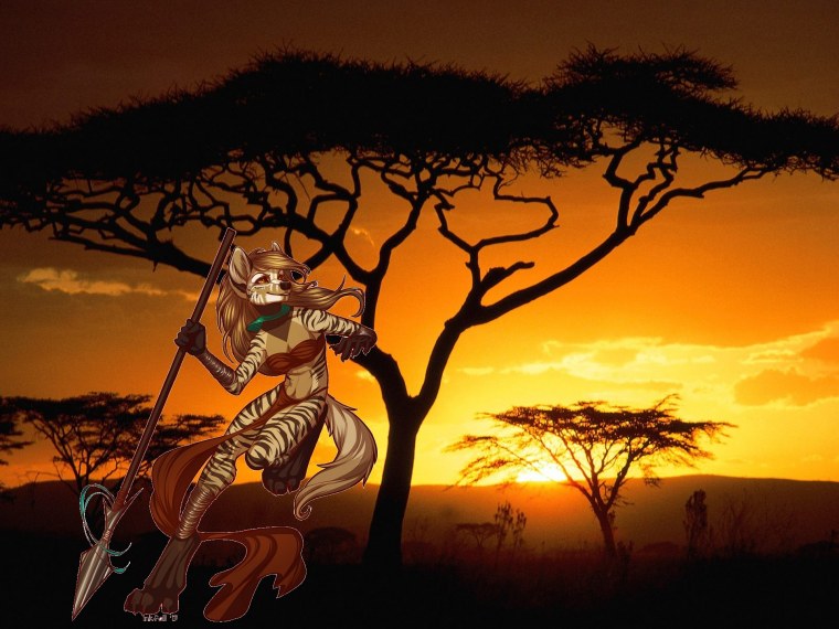 Закат в Африке