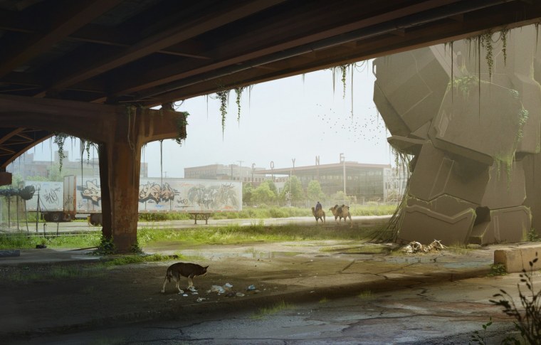 Аниме скамейка в парке