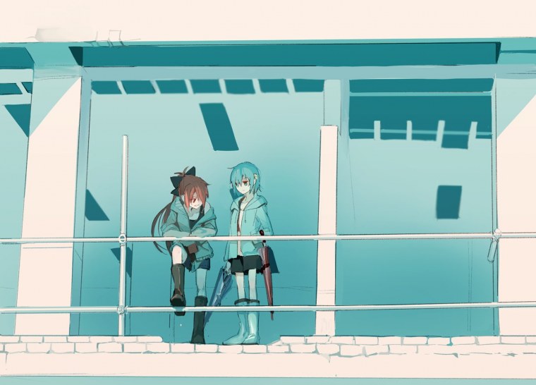 Автобусная остановка в лесу