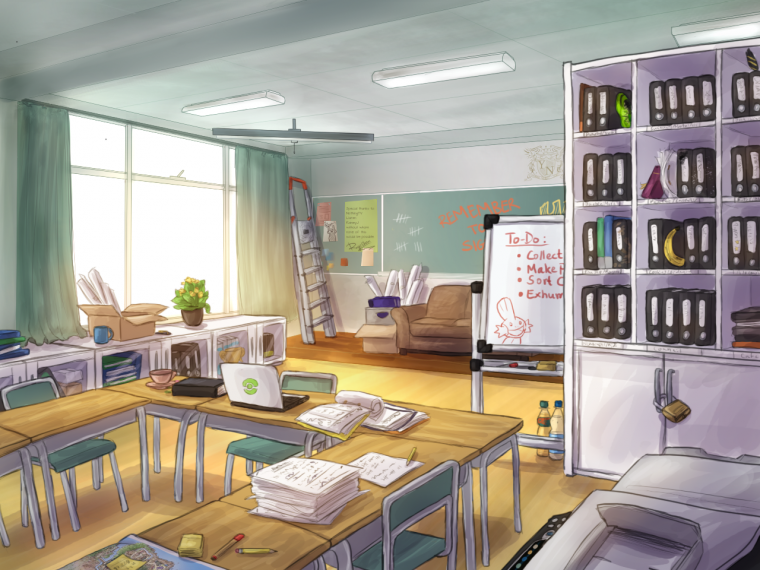 Школа в стиле аниме