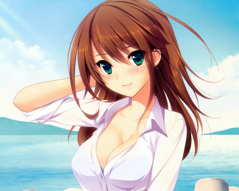 Арты девушек шатенок