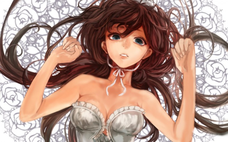 Девочка с каштановыми волосами