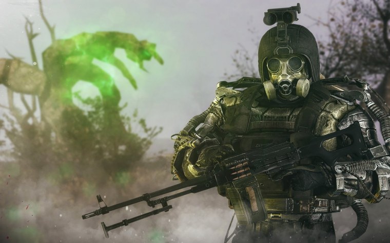 Сталкер МОНОЛИТОВЕЦ В противогазе