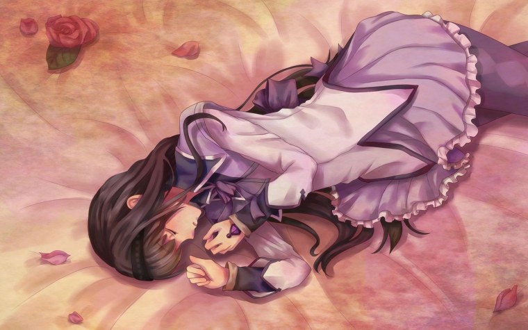 Аниме объятия в постели