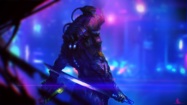 Cyberpunk 2077 арт ниндзя