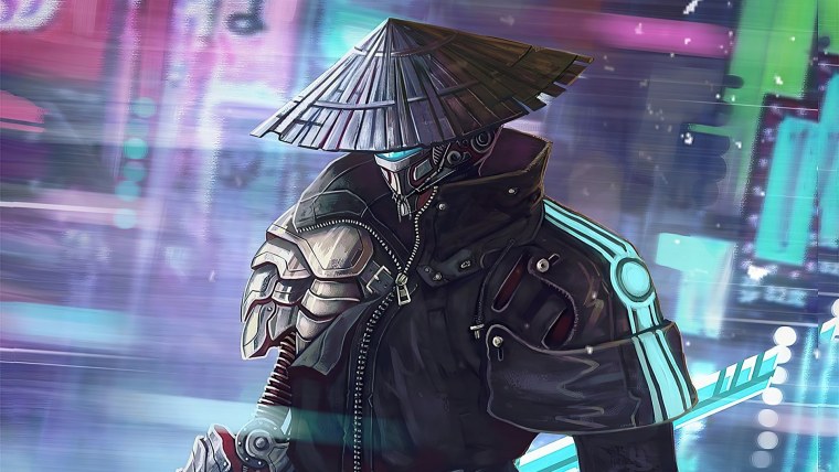 Cyberpunk 2077 Samurai неон