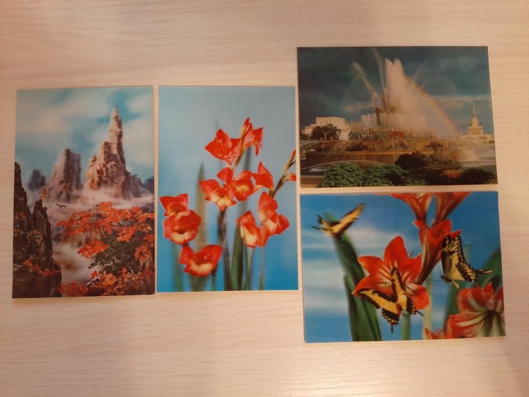 Японские акварели суримоно зима