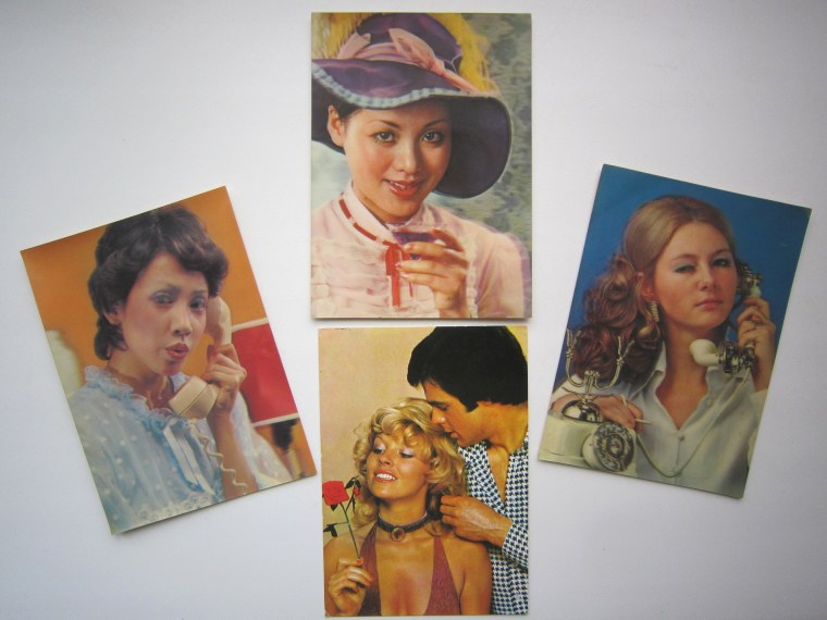 Стерео открытка Подмигивающая японка