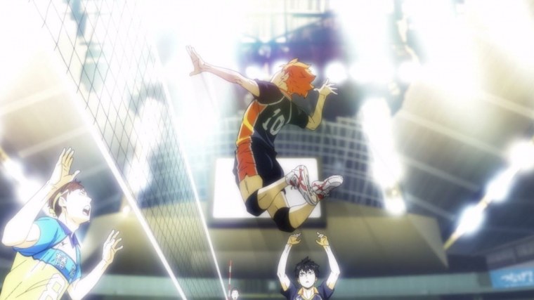 Хината шоё волейбол в прыжке