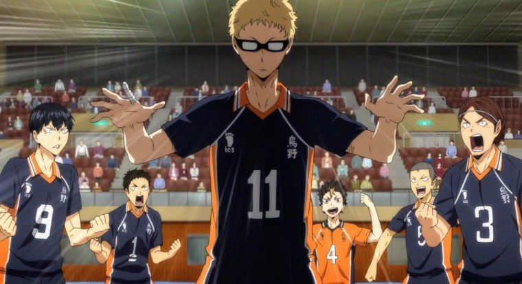 Волейбол аниме Некома против Карасуно