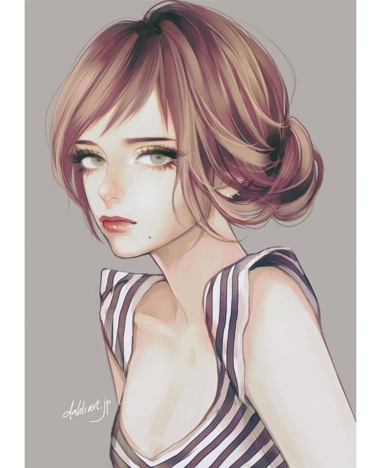 Арты девушек с короткой стрижкой