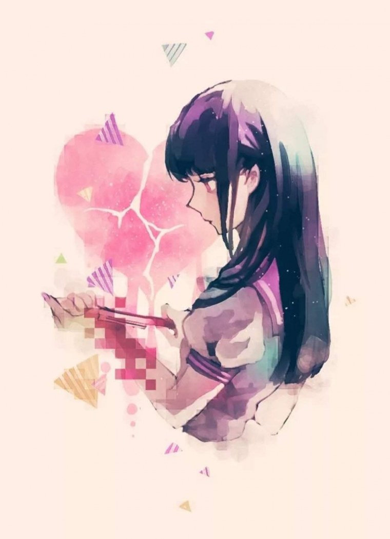 Девочка с разбитым сердцем арт