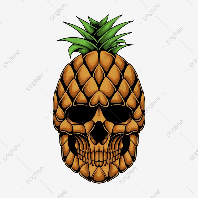 Ананас мультяшный