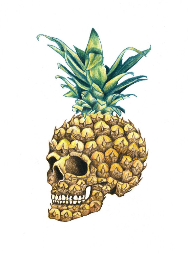 Ананас Пинтерест в жёлтом цвете