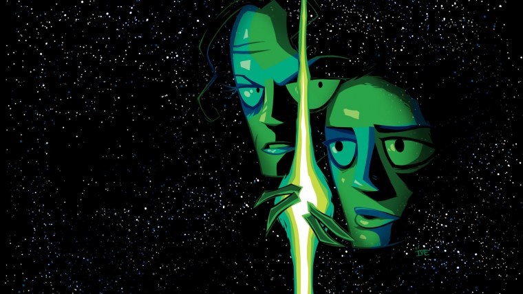 Синие инопланетяне с рисунками на теле