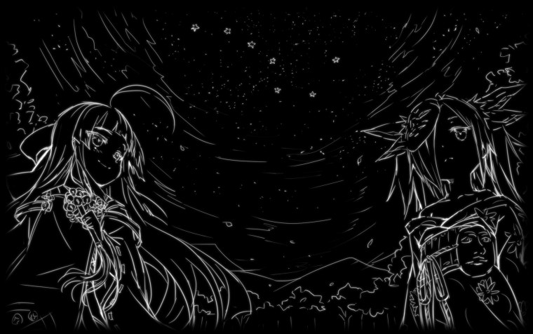 Аниме в черно белом стиле