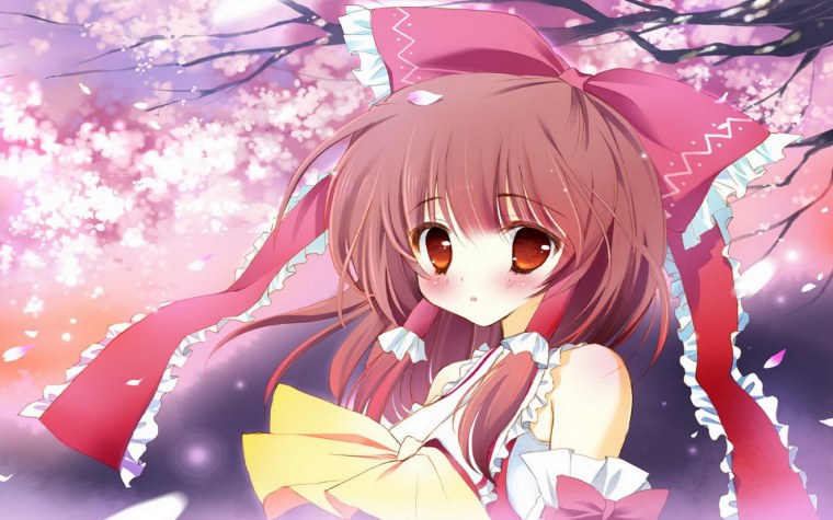 Аниме девочка с бантиком