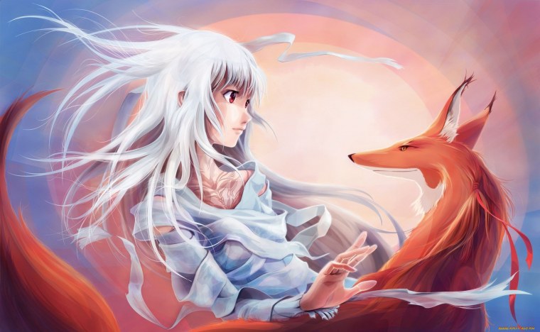 Kitsune лиса аниме