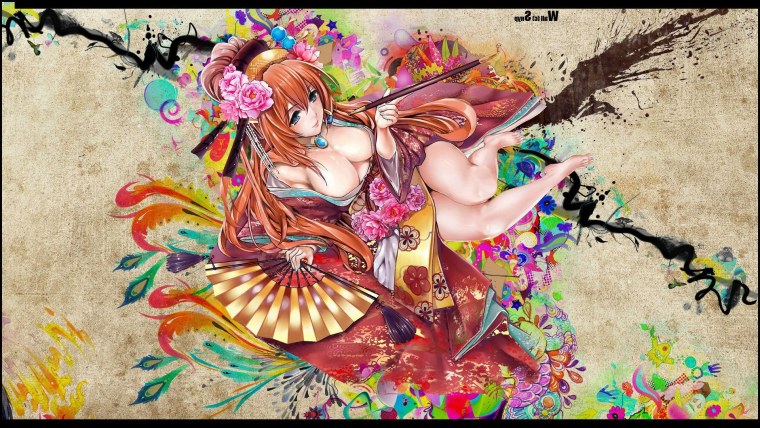 Рисунки в стиле аниме яркие