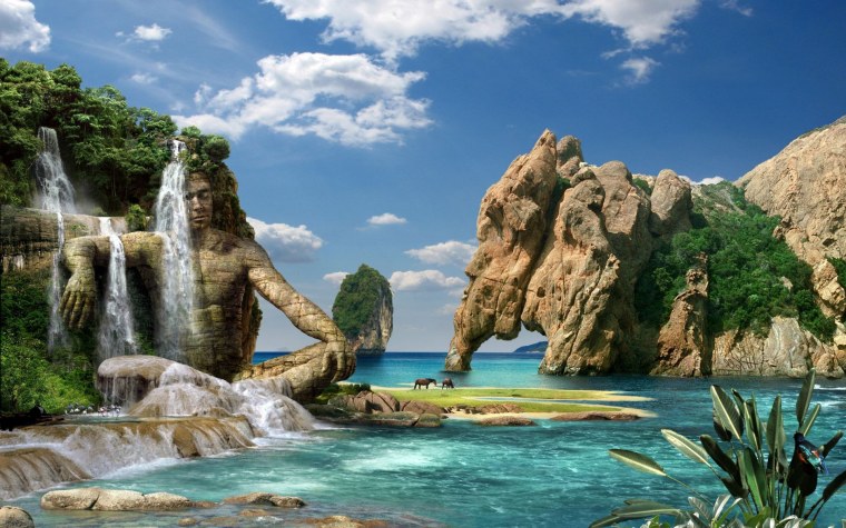 Водопад тропики