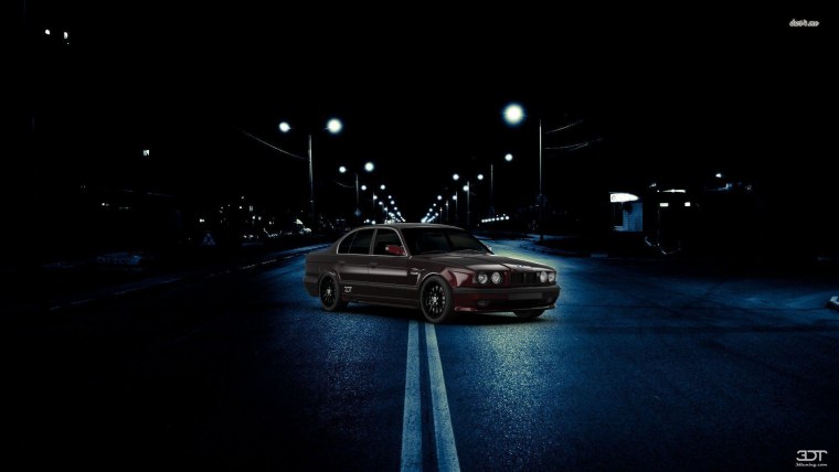 БМВ е34 ночью