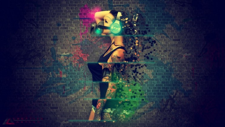 Абстракция девушка арт