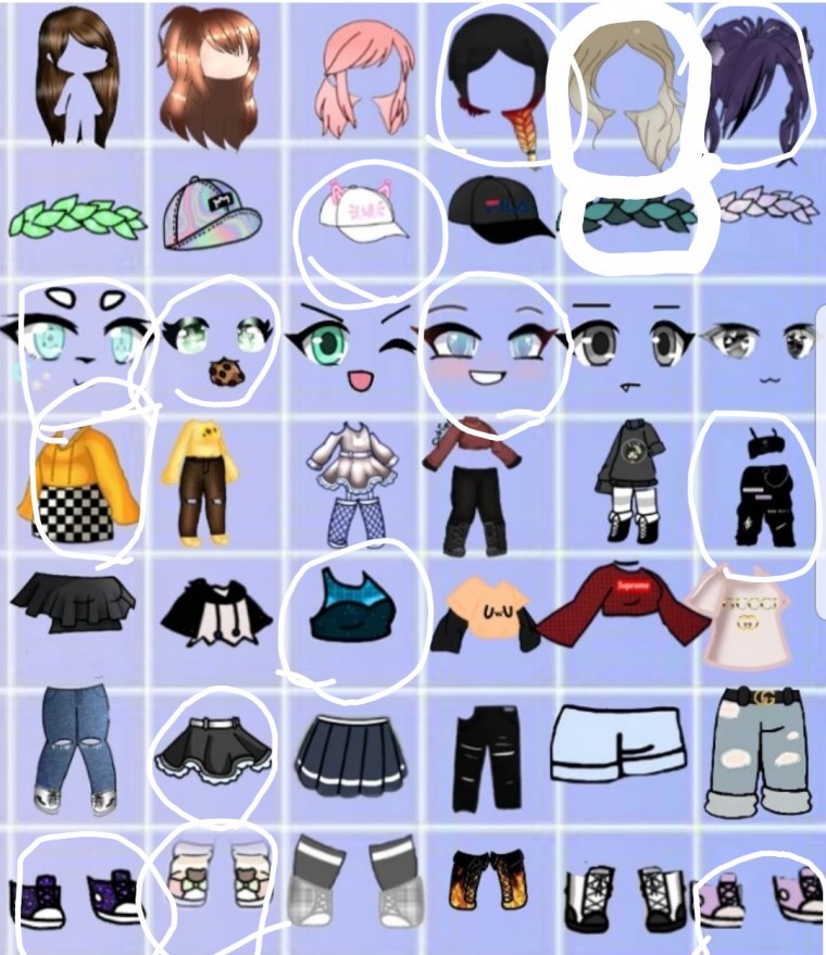 Одежда гача лайф для срисовки