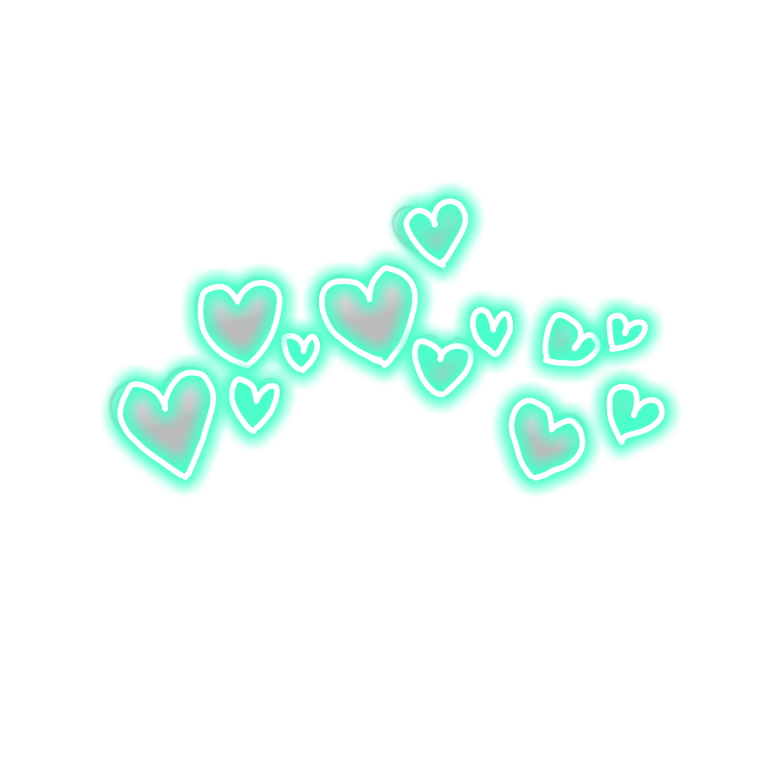 Зелёные сердечки над головой