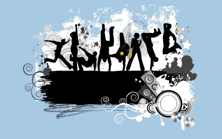 Коллаж из музыкальных групп