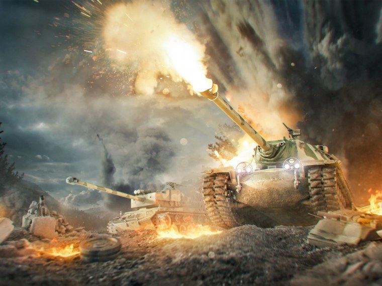 World of Tanks битва
