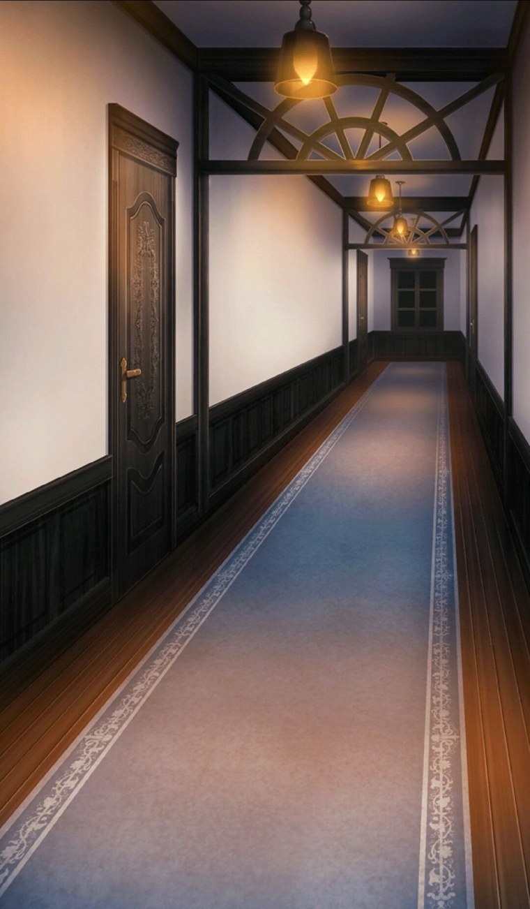 Коридор школы аниме