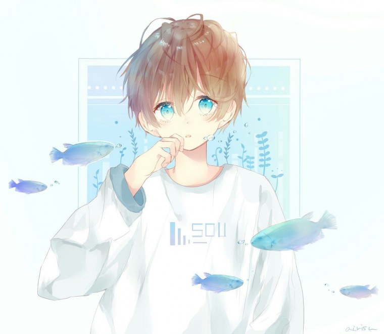 Дети в аниме мальчики кудрявые