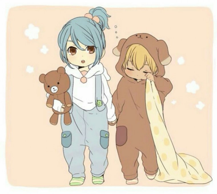 Аниме малыши Близнецы