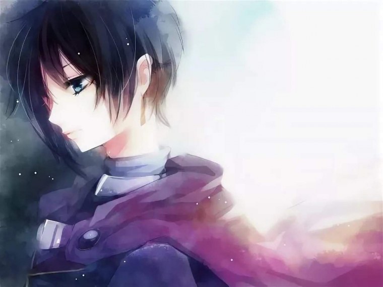 Аниме парень с голубыми глазами