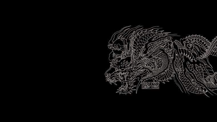 Дракон арт Минимализм