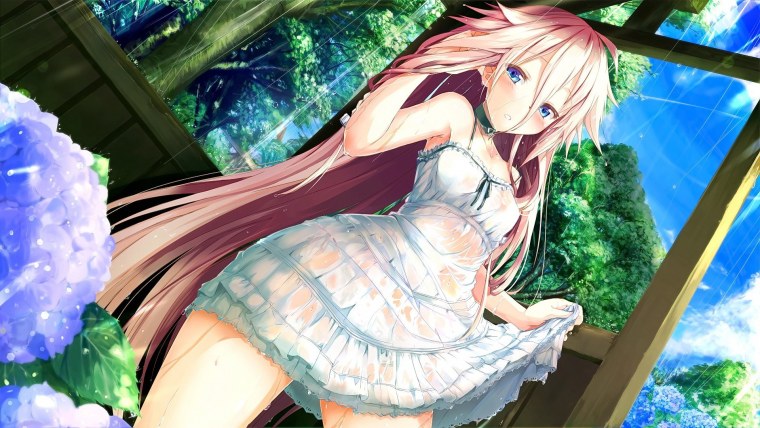 Аниме в летнем платье