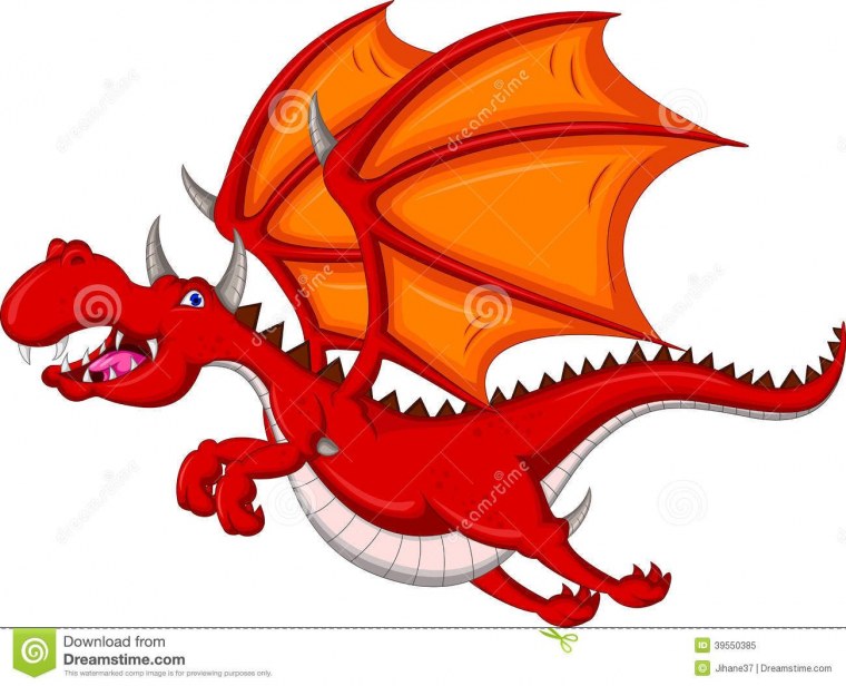 Дракоша красный из мультика