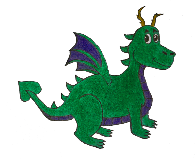 Дракоша на прозрачном фоне