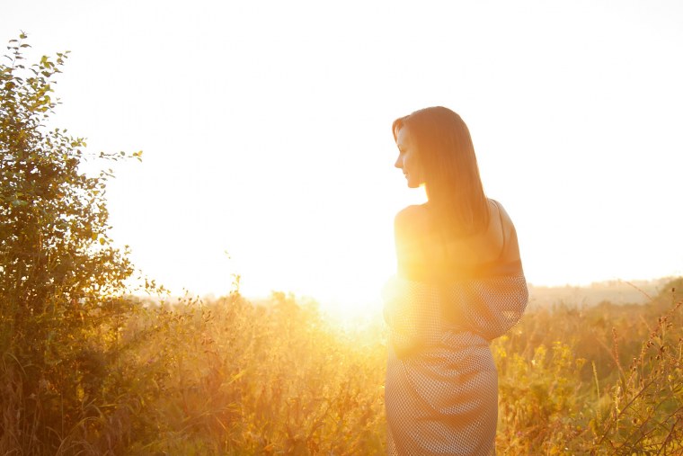 Осенний рассвет девушка