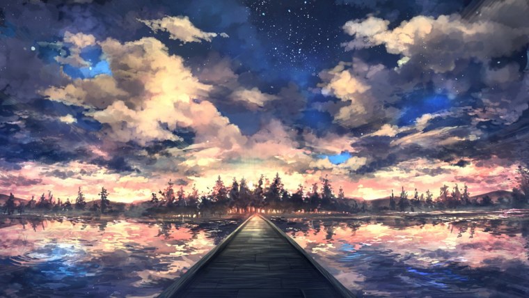 Пейзажи из аниме