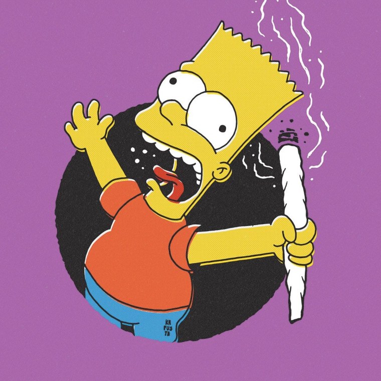 Барт симпсон с коноплей